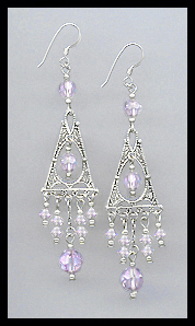 Violet Deco Style Earrings