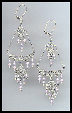 Violet Chandelier Earrings