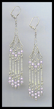 Swarovski Violet Crystal Earrings