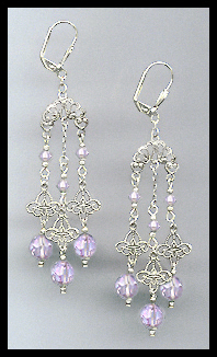 Violet Chandelier Earrings