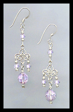 Violet Filigree Earrings