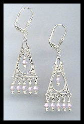 Deco Style Violet Earrings