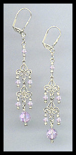 Violet Crystal Earrings