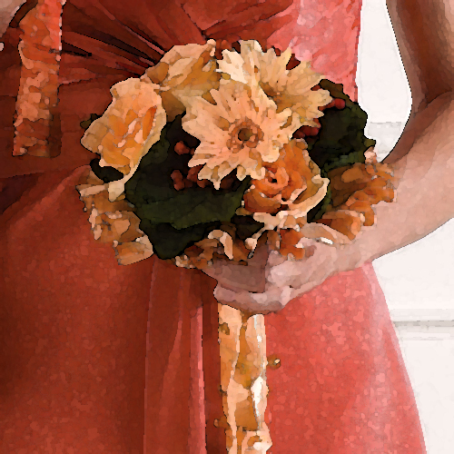 coral sunset bridesmaid jewelry