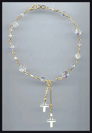 Swarovski Aurora Cross Anklet