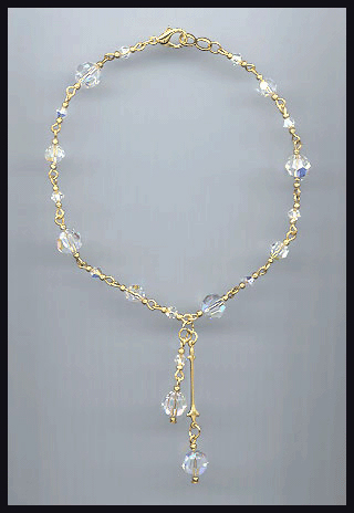 Aurora Borealis Crystal Anklet