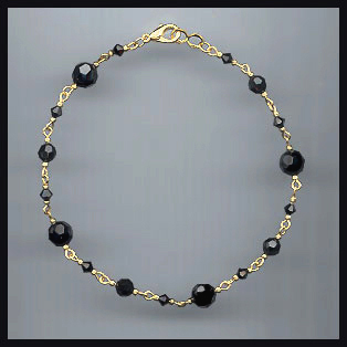 Swarovski Jet Black Anklet