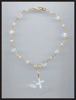 Clear Crystal Star Anklet