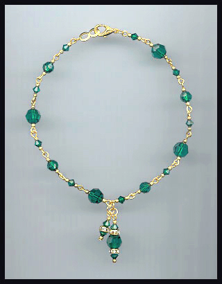 Green Crystal Anklet