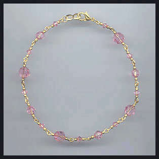 Amethyst Purple Swarovski Anklet