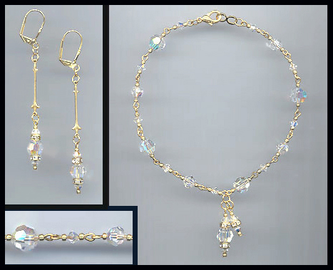 Aurora Crystal Anklet Set