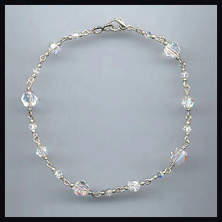 Swarovski Aurora Borealis Anklet