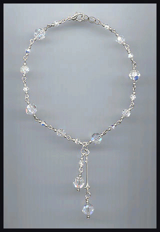 Aurora Borealis Crystal Anklet