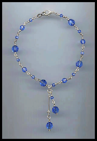 Blue Crystal Anklet