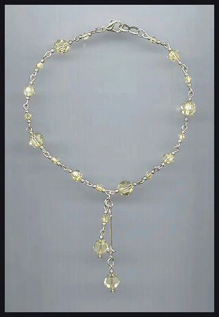 Jonquil Yellow Crystal Anklet