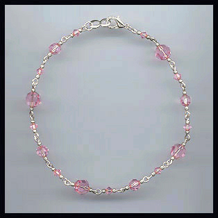 Swarovski Light Pink Anklet