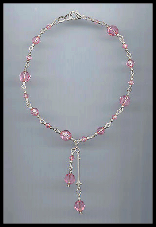 Light Pink Crystal Anklet