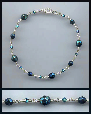 Midnight Blue Anklet