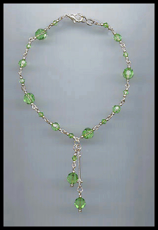 Peridot Crystal Anklet