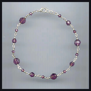Swarovski Peridot Green Anklet
