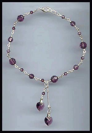 Peridot Green Heart Anklet