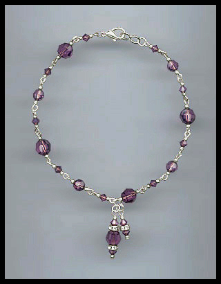 Peridot Green Crystal Anklet