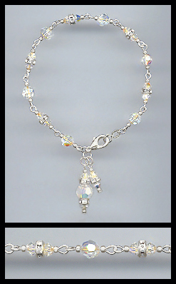 Swarovski Red Crystal Charm Bracelet
