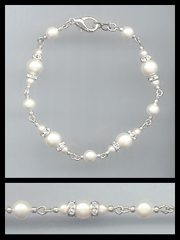 Cream Pearl Rondelle Anklet