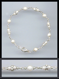Delicate Swarovski Cream Pearl Anklet