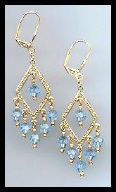 Aquamarine Crystal Earrings