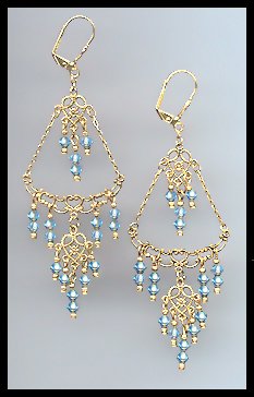 Aquamarine Chandelier Earrings