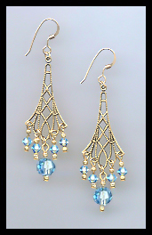 Aquamarine Vintage Earrings