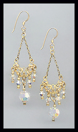 Vintage Style Aurora Borealis Earrings