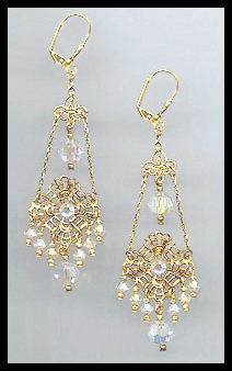 Swarovski Aurora Borealis Chandelier Earrings