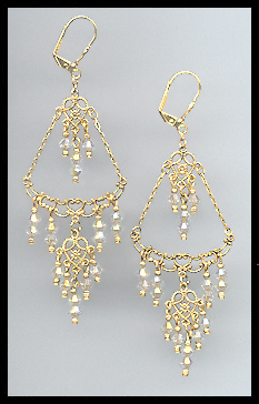 Aurora Borealis Chandelier Earrings