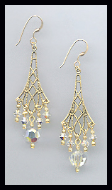 Aurora Borealis Vintage Style Earrings
