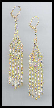 Swarovski Aurora Borealis Crystal Earrings