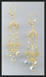 Aurora Borealis Chandelier Earrings