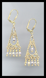 Aurora Borealis Deco Style Earrings