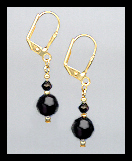 Small Jet Black Earrings