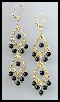 Swarovski Jet Black Crystal Earrings