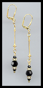 Jet Black Drop Earrings