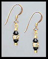Mini Jet Black Earrings