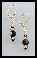 Simple Jet Black Earrings