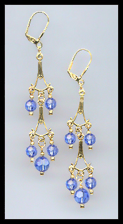 Sapphire Blue Dangle Earrings