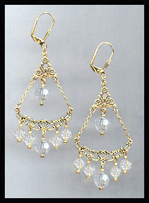 Wlegant Clear Crystal Earrings