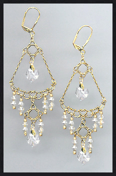Swarovski Clear Crystal Heart Earrings