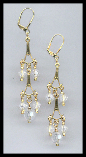 Clear Crystal Dangle Earrings