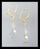 Small Clear Crystal Earrings