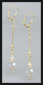 Clear Crystal Drop Earrings